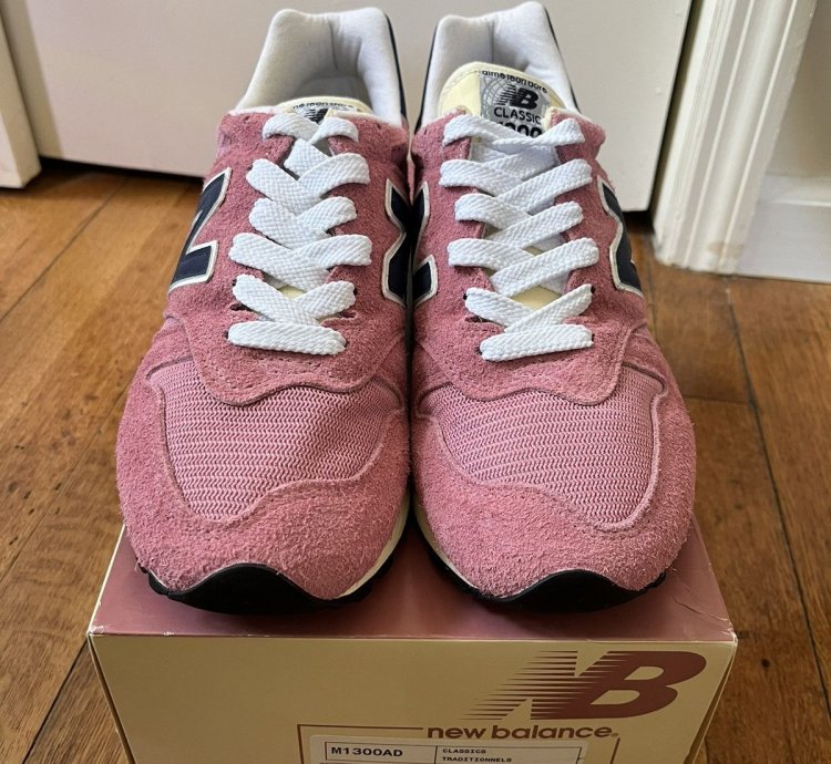 Ald New Balance 1300 Made In The Usa In Pink Suede