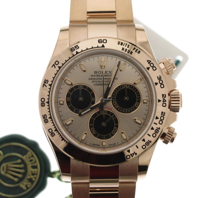 Rolex Daytona Rose Gold 18kt Sunburst Dial 116505