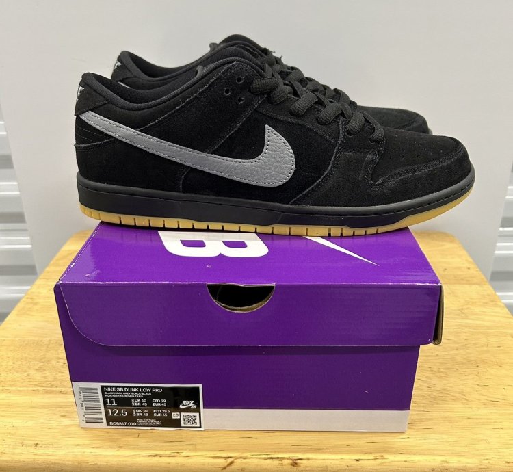 Nike Sb Dunk Low Fog Sz 11 Bq6817-010 New Skateboarding