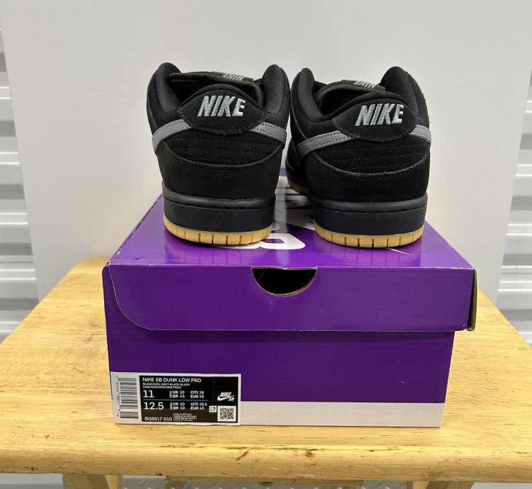 Nike Sb Dunk Low Fog Sz 11 Bq6817-010 New Skateboarding