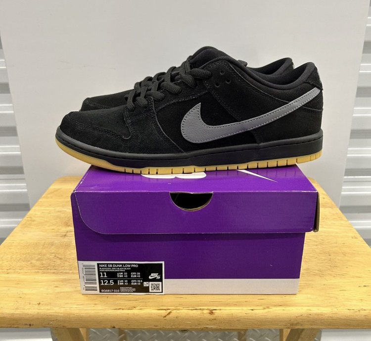 Nike Sb Dunk Low Fog Sz 11 Bq6817-010 New Skateboarding