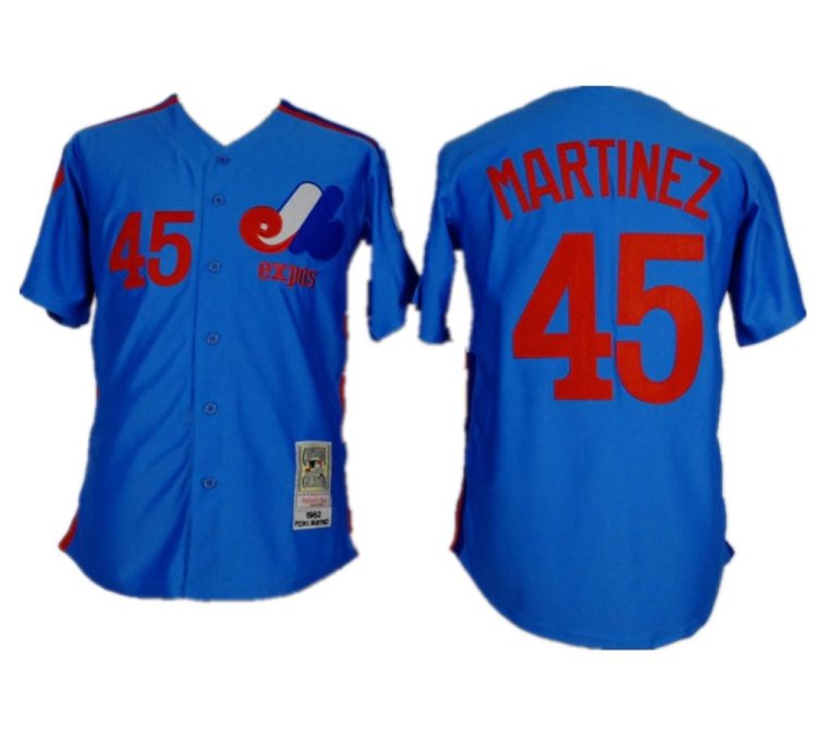 Montreal Expos Pedro Martinez Royal Throwback Jersey