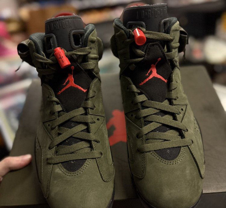Jordan 6 Travis Scott Olive cn1084-200 Og Size 9