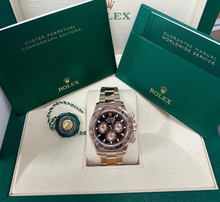 Rolex Daytona Rose Gold Black Dial 116505 New 2023