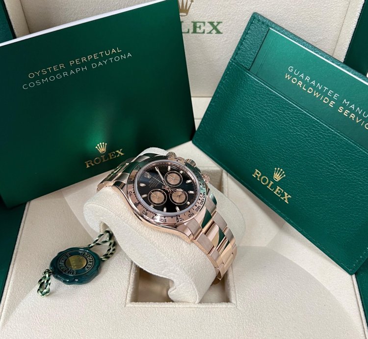 Rolex Daytona Rose Gold Black Dial 116505 New 2023