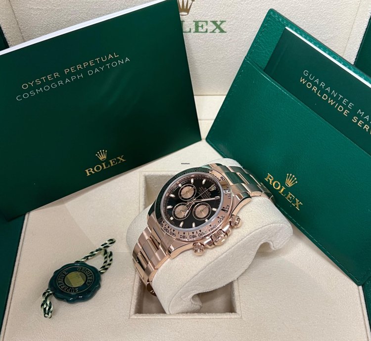 Rolex Daytona Rose Gold Black Dial 116505 New 2023