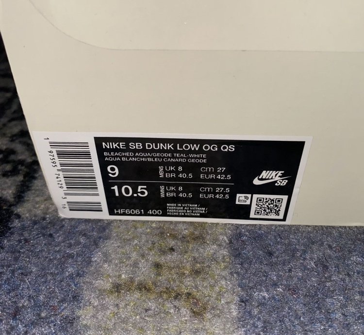 Nike Sb Dunk Low Futura Laboratories Bleached Aqua