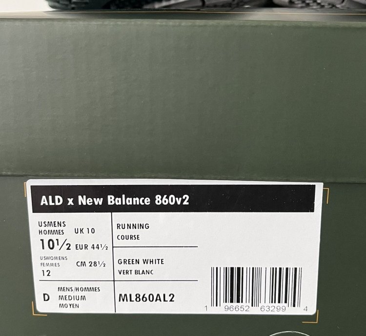 Ald New Balance 860 V2 Green