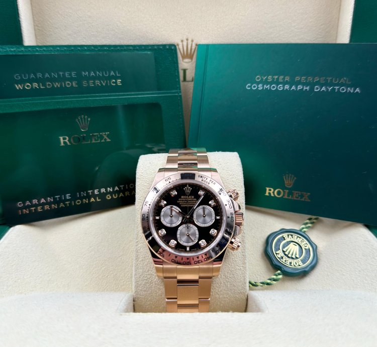 Rolex Daytona Rose Gold Black Diamond Dial 126505 Unworn 2024