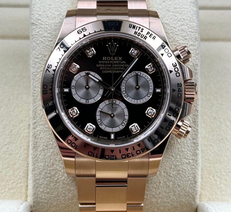Rolex Daytona Rose Gold Black Diamond Dial 126505 Unworn 2024