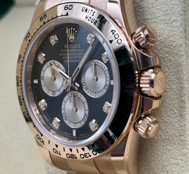 Rolex Daytona Rose Gold Black Diamond Dial 126505 Unworn 2024