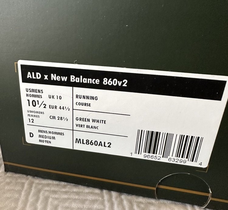 Ald New Balance 860v2 Green 10 5