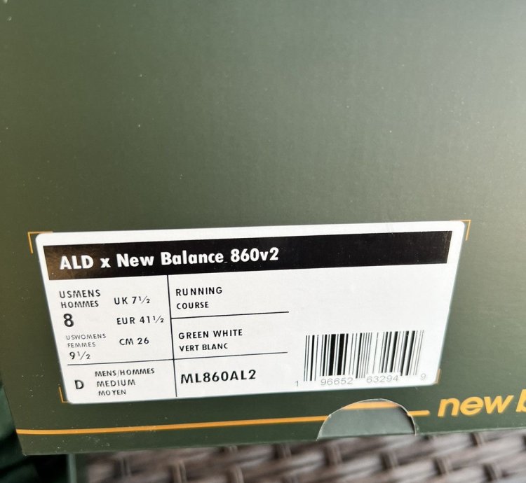 Ald New Balance 860v2 Green Aime Leon Dore Size 8