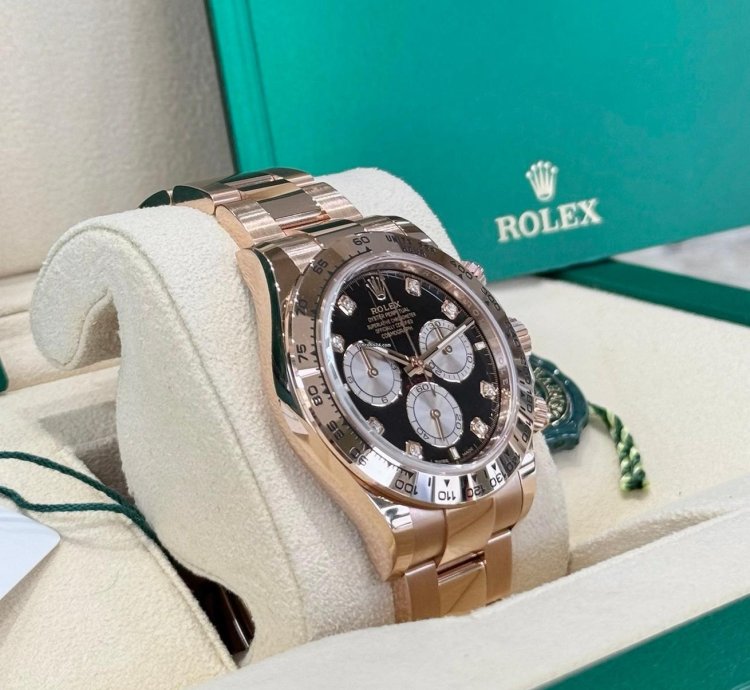 Rolex Daytona Rose Gold Black Diamond Dial 2024