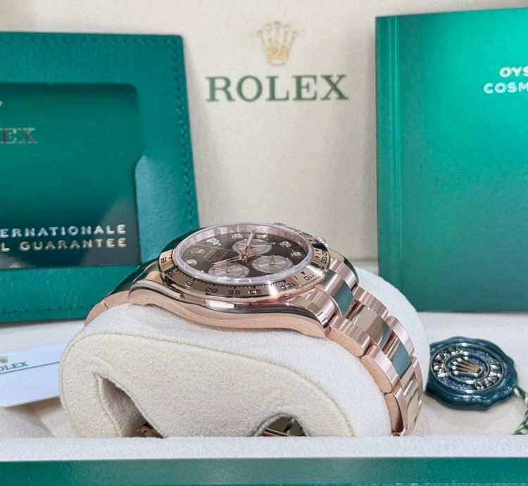 Rolex Daytona Rose Gold Black Diamond Dial 2024
