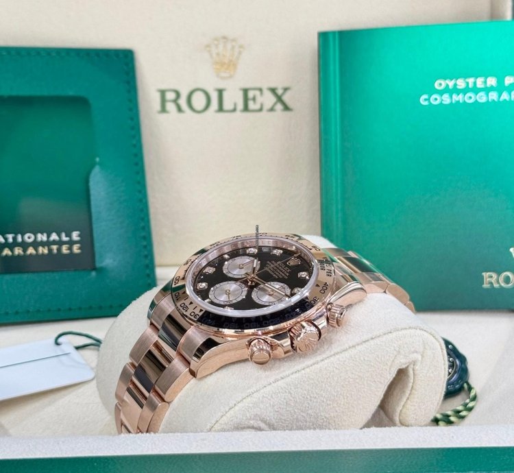 Rolex Daytona Rose Gold Black Diamond Dial 2024