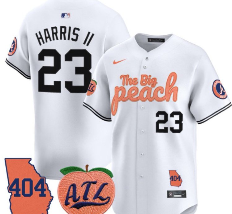 Michael Harris Ii Jersey 23 Atlanta Braves 404 The Big Peach Premier Limited Stitched White