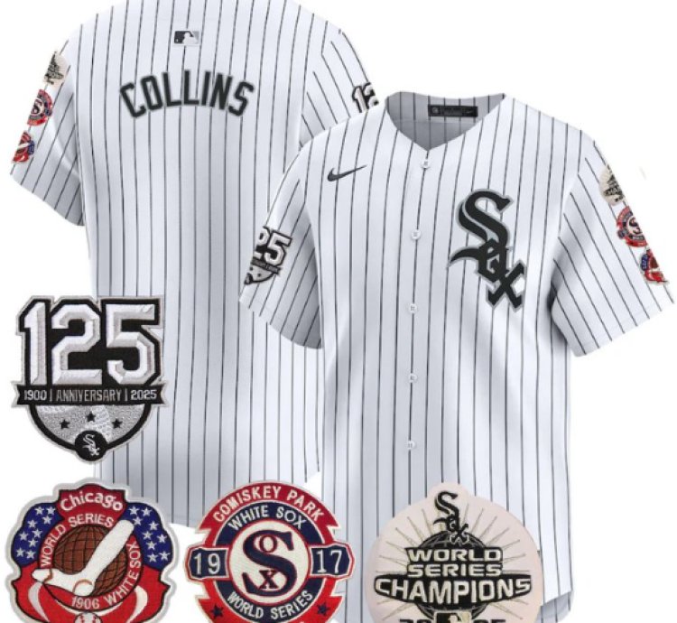 Eddie Collins Jersey Chicago White Sox 125th Anniversary World Series Champions White