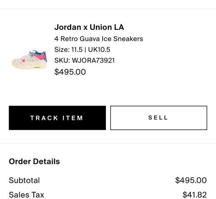 Jordan Four Union Guava Colorway