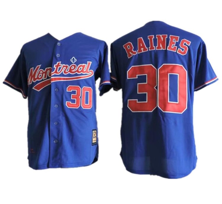 Montreal Expos Tim Raines Royal Throwback Jersey