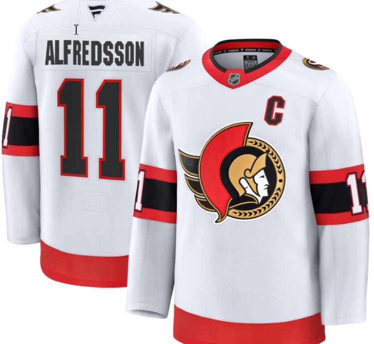 Mens Daniel Alfredsson Jersey 11 Ottawa Senators 2025 Premium Away Stitched