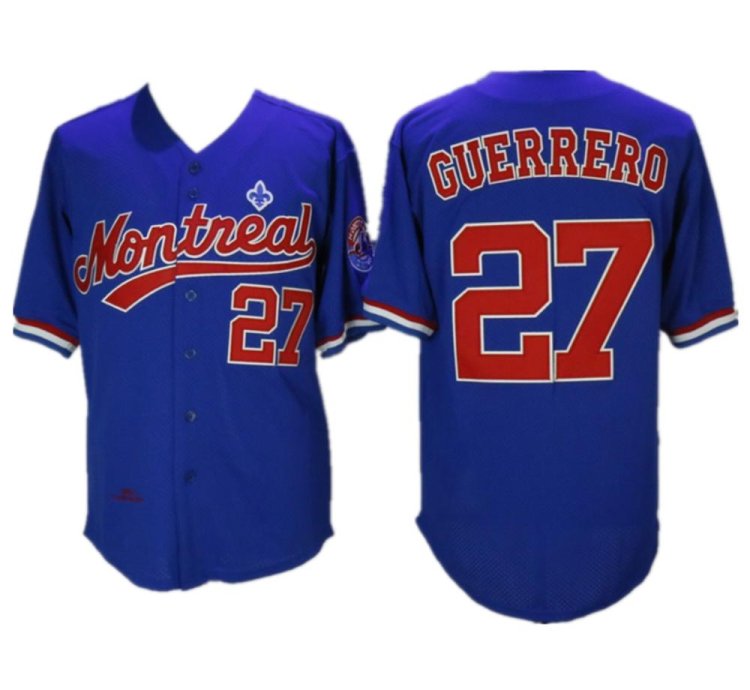 Montreal Expos Vladimir Guerrero Royal Throwback Jersey