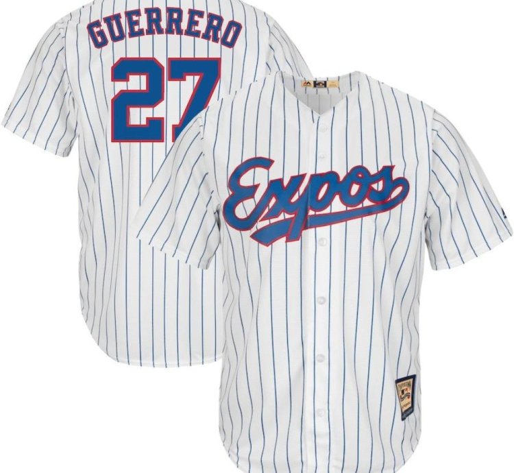 Montreal Expos Vladimir Guerrero White Throwback Jersey