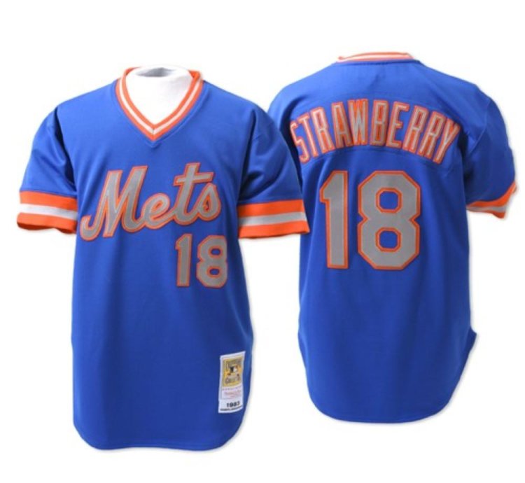 New York Mets Darryl Strawberry Blue 1983 Throwback Pullover Jersey