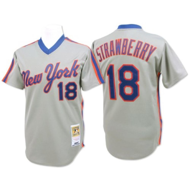 New York Mets Darryl Strawberry Gray 1987 Throwback Pullover Jersey