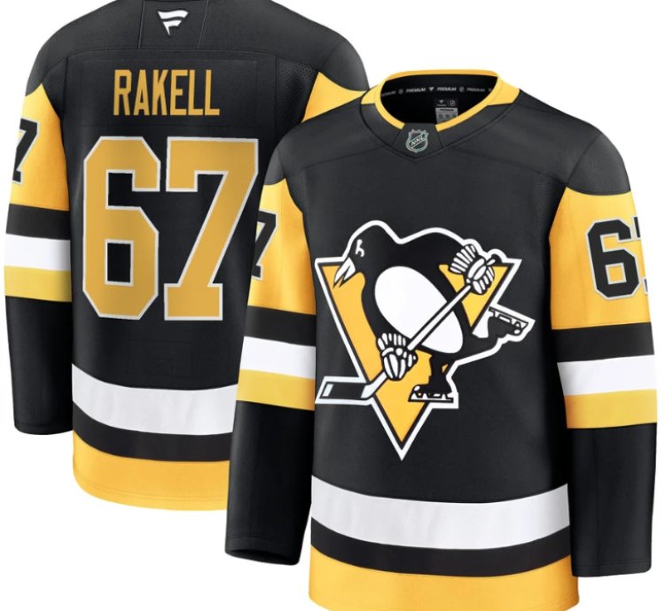 Mens Rickard Rakell Jersey 67 Pittsburgh Penguins 2025 Premium All Stitched