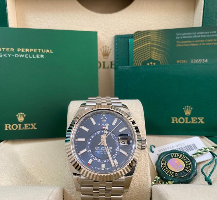 Rolex Sky-dweller New 2024 Unworn Sky-dweller Steel Jubilee Blue Index Dial 336934 Full Set