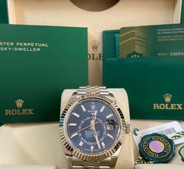 Rolex Sky-dweller New 2024 Unworn Sky-dweller Steel Jubilee Blue Index Dial 336934 Full Set