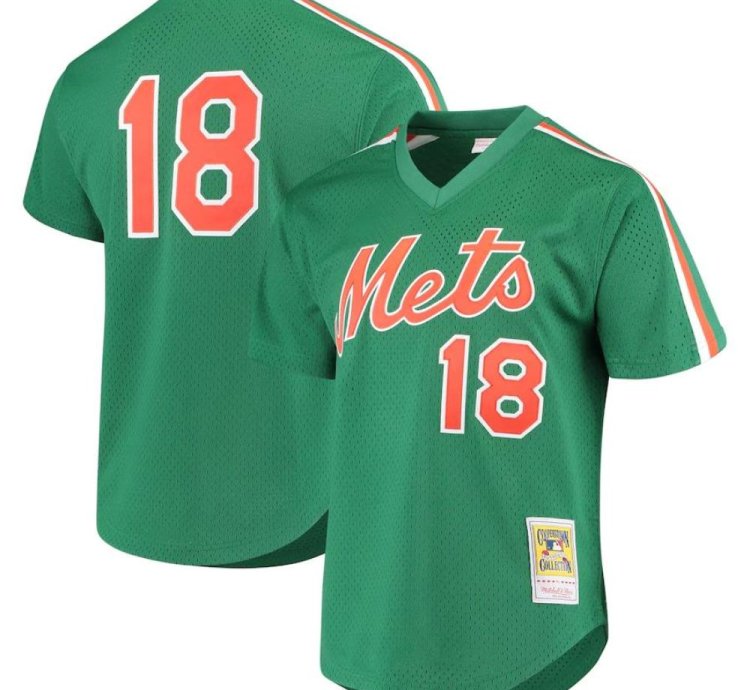 New York Mets Darryl Strawberry Green Throwback Mesh Pullover Jersey