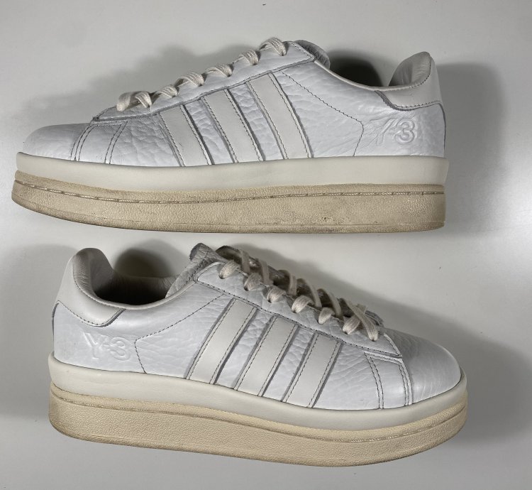 Adidas -3 Hicho Lowtop Leather Platform Sneakers White
