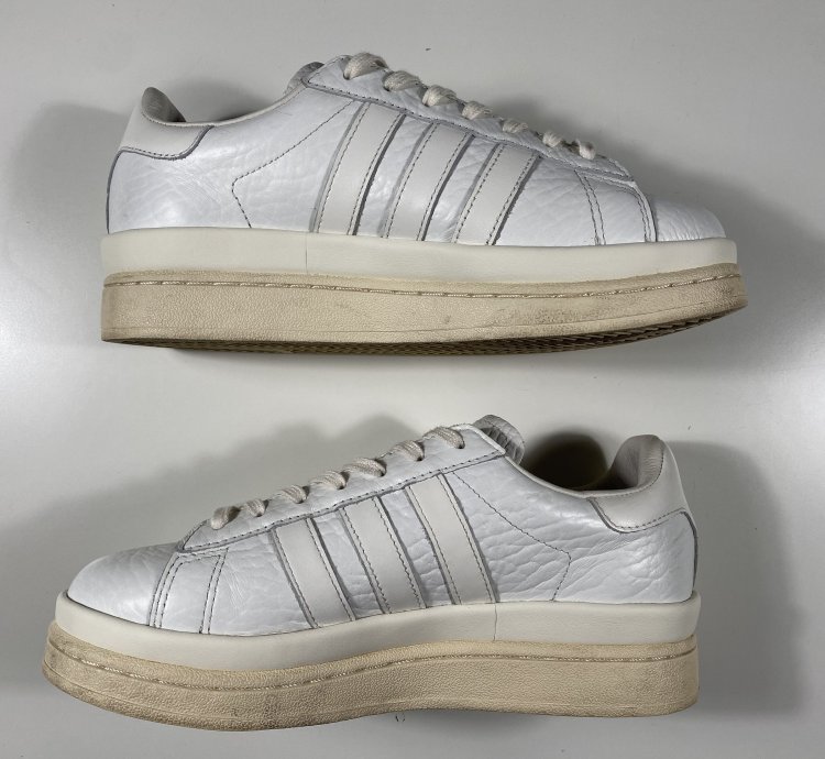 Adidas -3 Hicho Lowtop Leather Platform Sneakers White