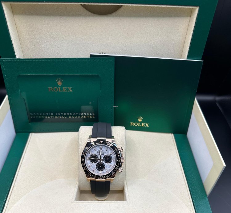 Rolex Daytona Rose Gold Meteorite Dial Oysterflex