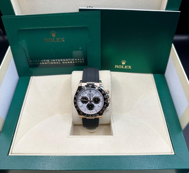 Rolex Daytona Rose Gold Meteorite Dial Oysterflex