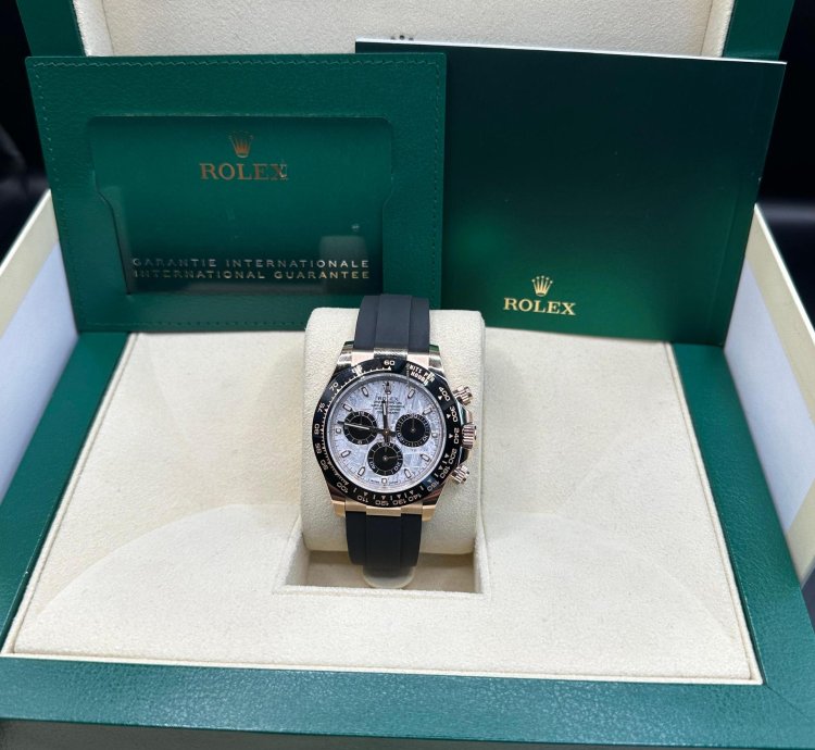 Rolex Daytona Rose Gold Meteorite Dial Oysterflex