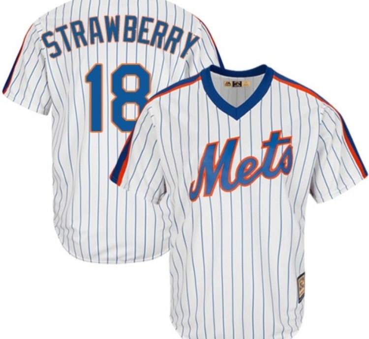 New York Mets Darryl Strawberry White Throwback Pullover Jersey