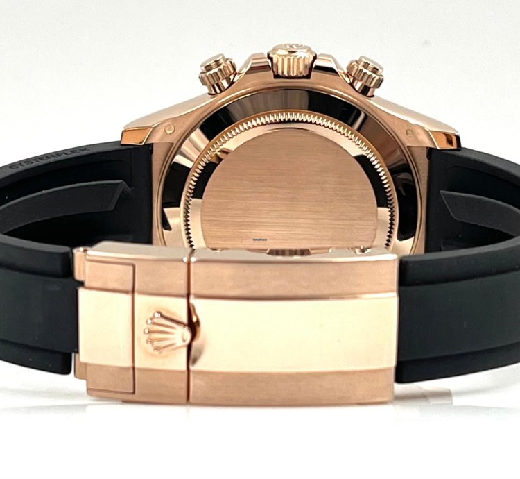 Rolex Daytona Rose Gold Oysterflex Black Dial 116515ln Box Papers 2023