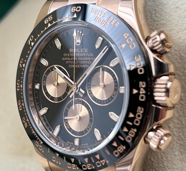 Rolex Daytona Rose Gold Oysterflex Black Dial 116515ln Box Papers 2023