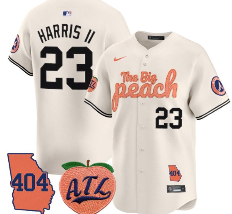 Michael Harris Ii Jersey 23 Atlanta Braves 404 The Big Peach Premier Limited Stitched Cream