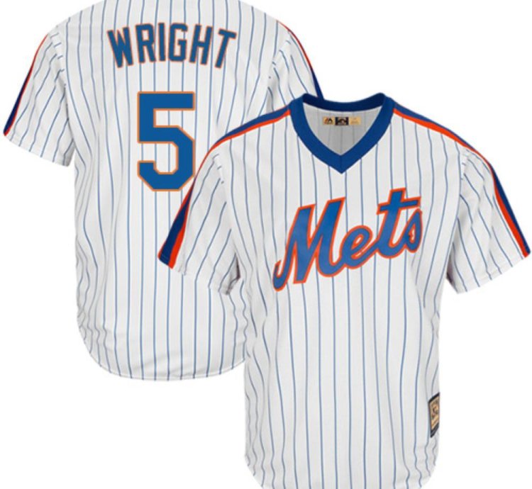 New York Mets David Wright White Throwback Pullover Jersey