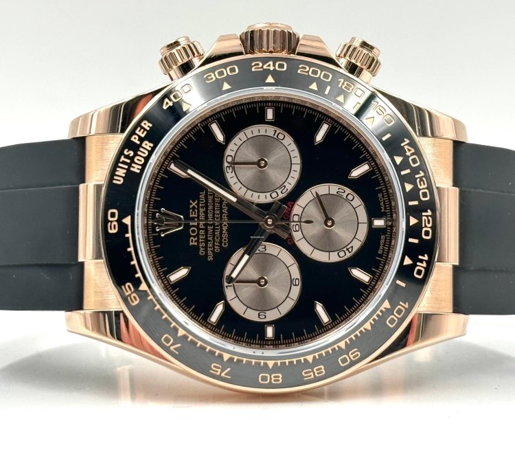 Rolex Daytona Rose Gold Oysterflex Black Dial 126515ln Unworn 2024