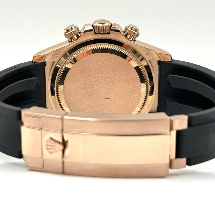 Rolex Daytona Rose Gold Oysterflex Black Dial 126515ln Unworn 2024