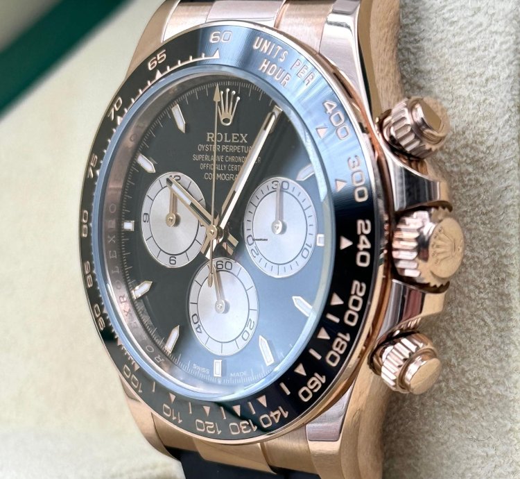 Rolex Daytona Rose Gold Oysterflex Black Dial 126515ln Unworn 2024