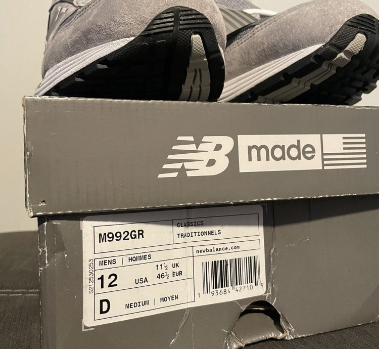 Deadstock New Balance 992 Grey M992gr Size Men Us 12