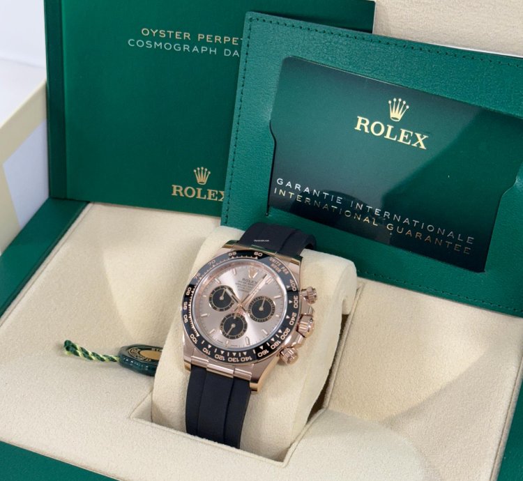 Rolex Daytona Rose Gold Oysterflex Sundust Dial 126515ln New 2023