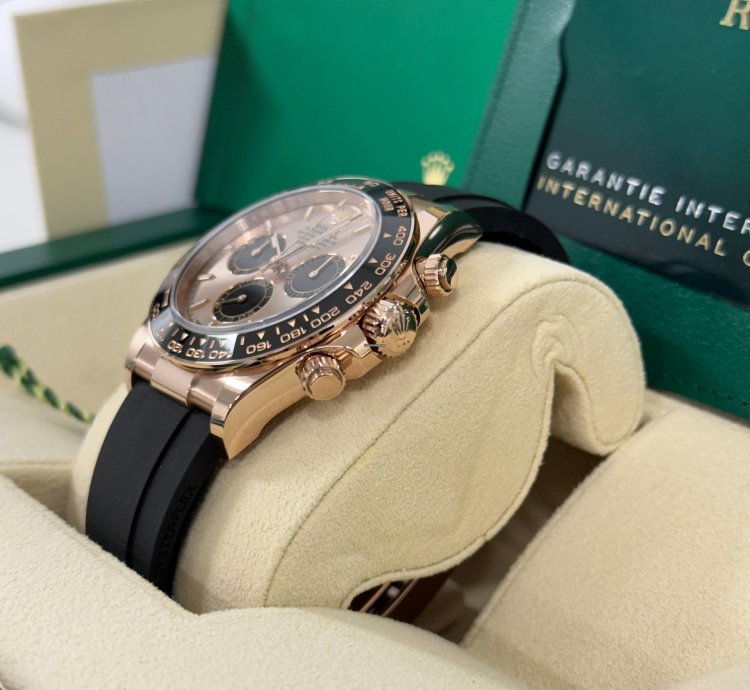 Rolex Daytona Rose Gold Oysterflex Sundust Dial 126515ln New 2023
