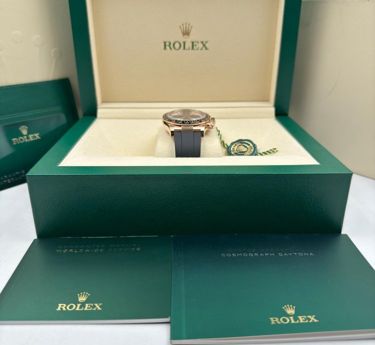 Rolex Daytona Rose Gold Oysterflex Sundust Dial 126515ln Unworn 2024